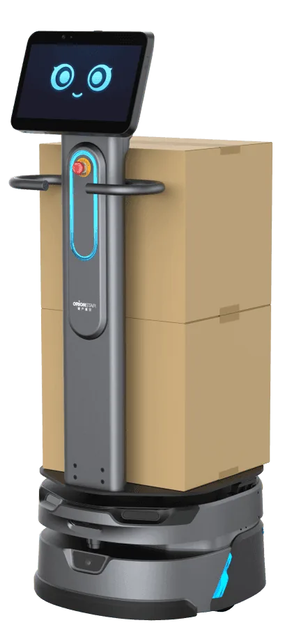 CarryBot LITE llevando una caja grande