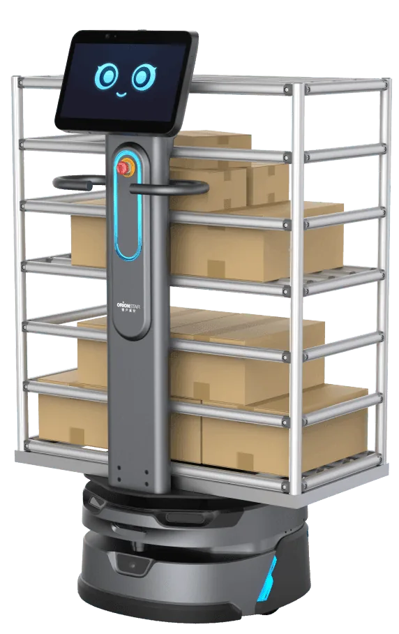 CarryBot con estantería cargada de cajas