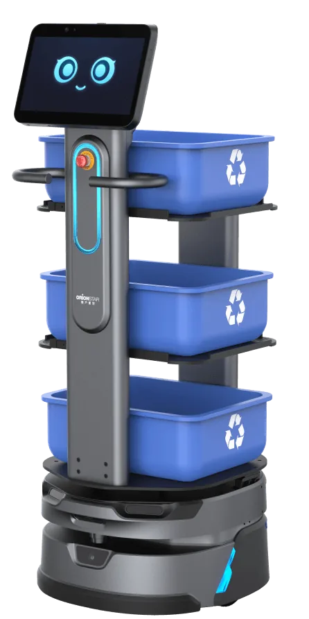 CarryBot STD con cajas de reciclaje