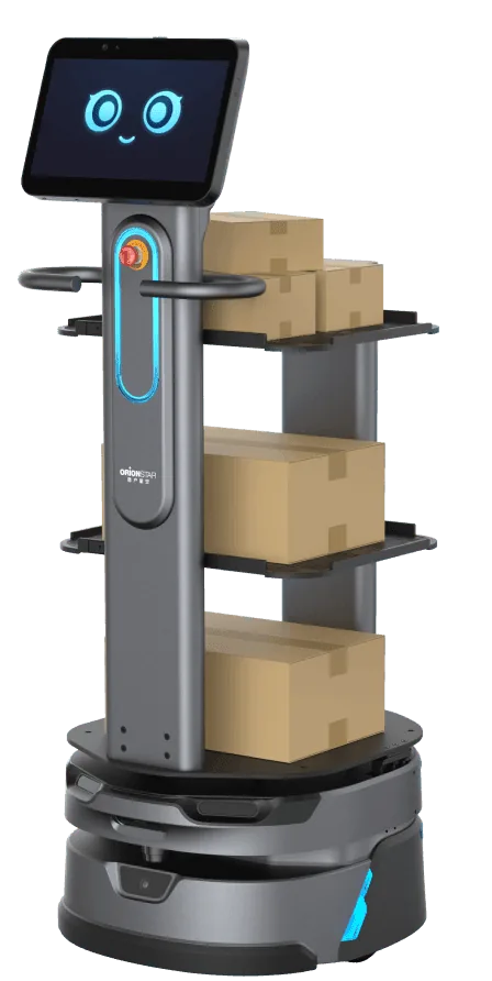 CarryBot STD con varias cajas en sus bandejas