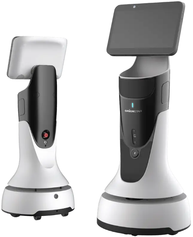 greetingbot chillbot mini - Robot recepcionista GreetingBot Mini de OrionStar con pantalla de publicidad