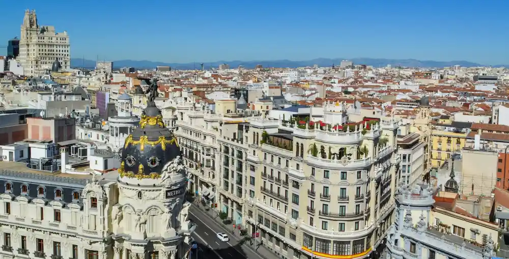 Vista de Madrid, donde Amerevo ofrece el alquiler de robots para eventos
